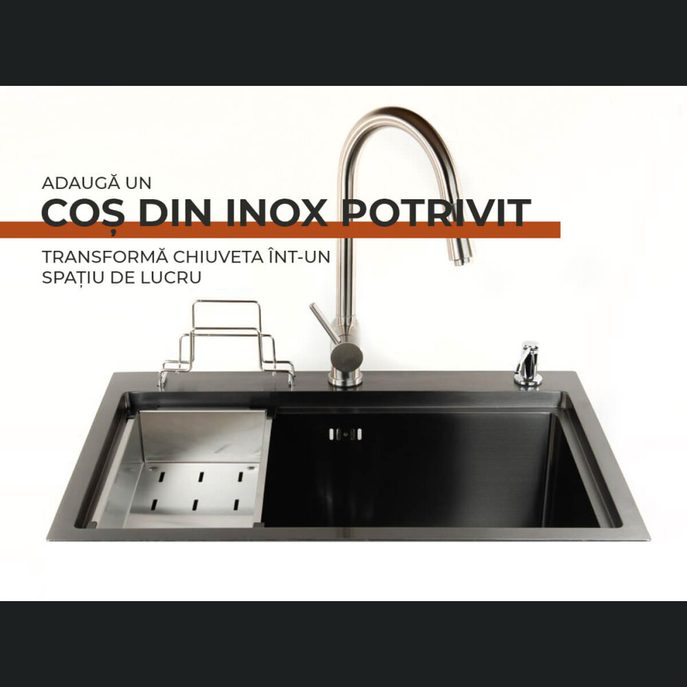 Lavaman kuzhine ZITO INOX-antracit Rockford 68x48x22 cm