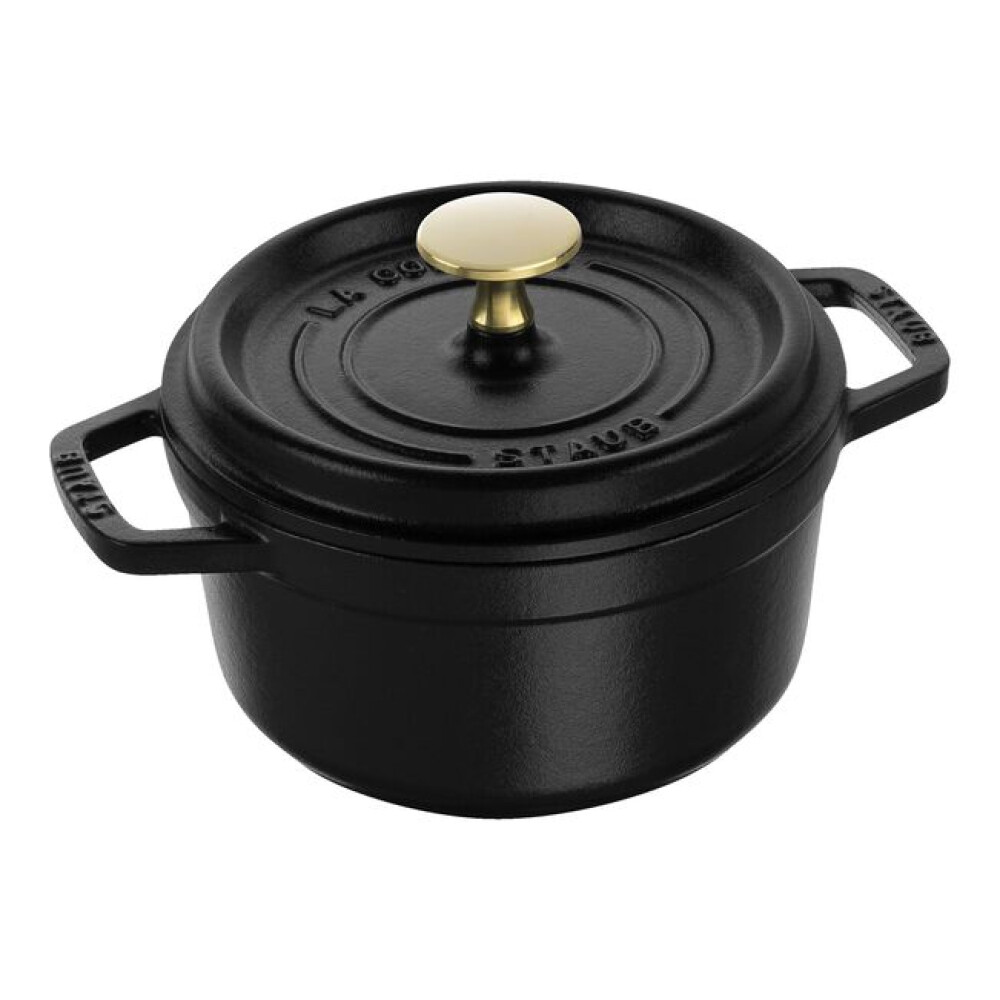 Tenxhere Cocotte 16 cm, e rrumbullakët, ngjyrë e zezë, prej gize. - Zwilling