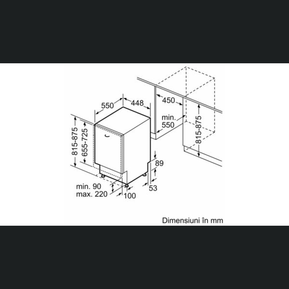 Neff S855EMX16E Enëlarëse plotësisht e integruar, sirtar për takëmet, D