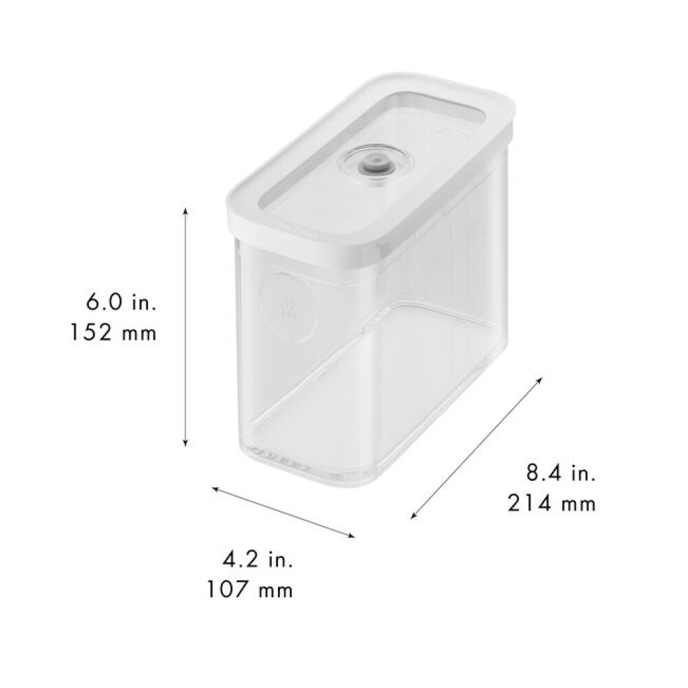 Kuti vakum CUBE 2M / 21 cm, transparente e bardhë - Zwilling