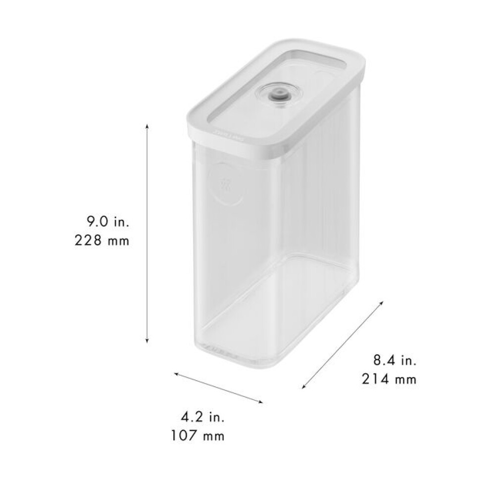 Kuti me vakum CUBE 3M / 21 cm, transparente-bardhë - Zwilling