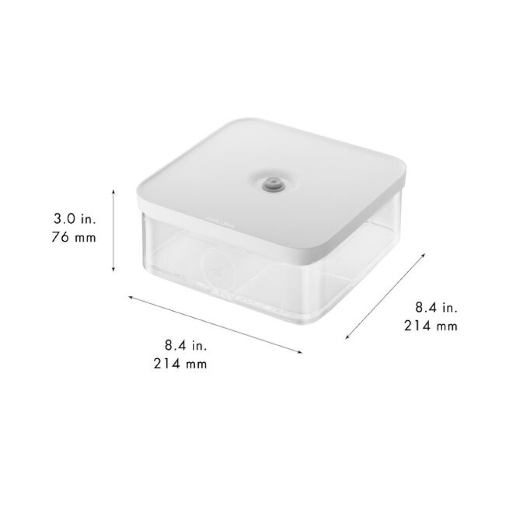 Kuti me vakum CUBE L / 21 cm, transparente-bardhë - Zwilling