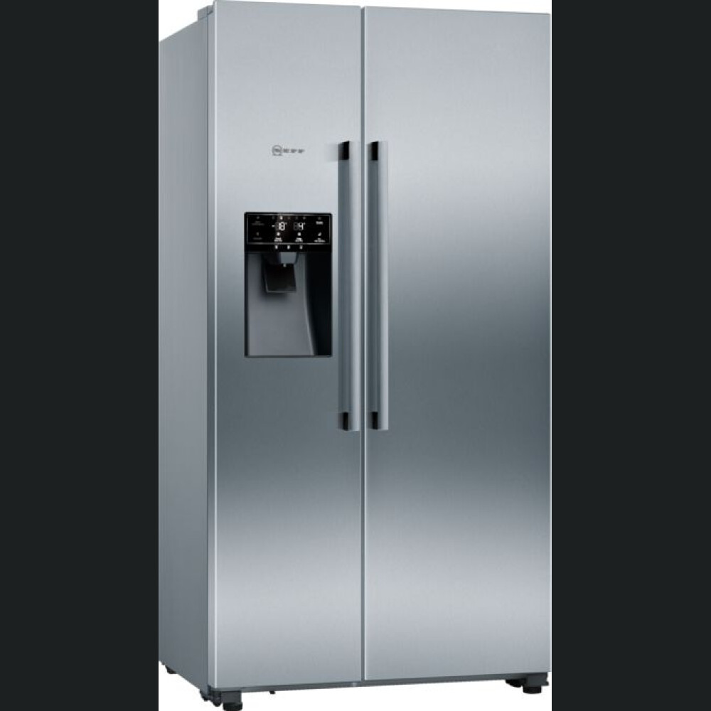 Krah për krah Neff KA3923IE0, shpërndarës akulli, NoFrost, 562 l, Inox, E