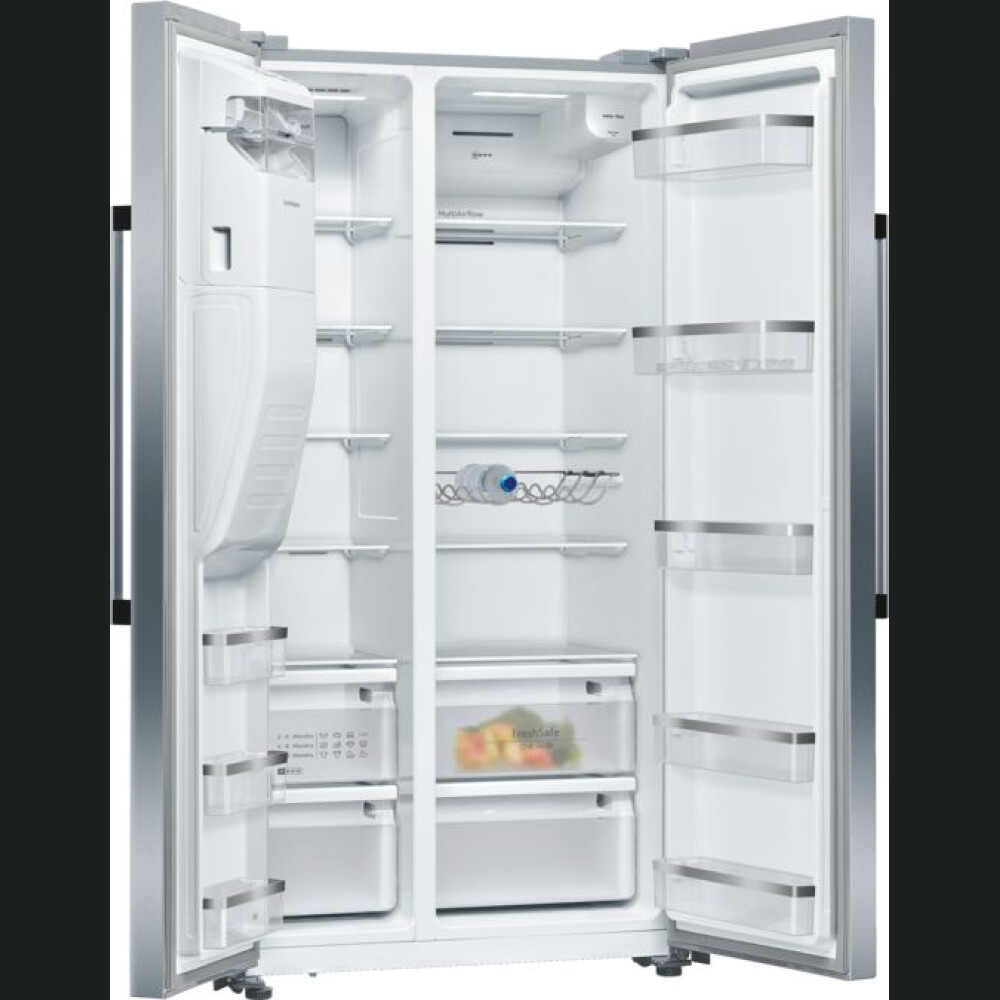 Krah për krah Neff KA3923IE0, shpërndarës akulli, NoFrost, 562 l, Inox, E