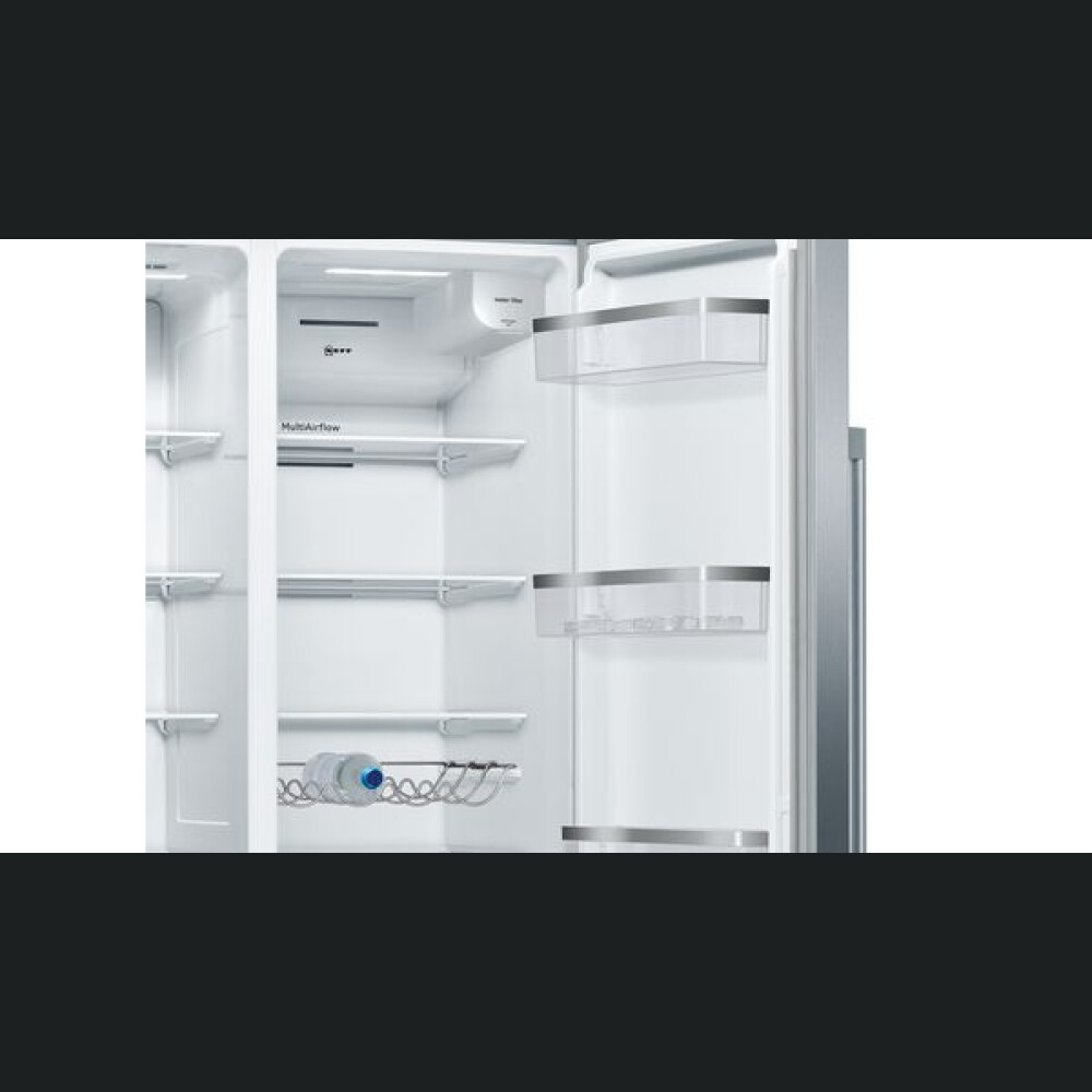 Krah për krah Neff KA3923IE0, shpërndarës akulli, NoFrost, 562 l, Inox, E