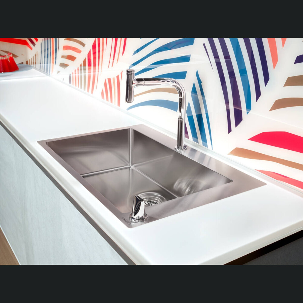 Rubinet kuzhine Hansgrohe Metris Select M71, levë e vetme me 2 vrima 200, grykë, 1jet