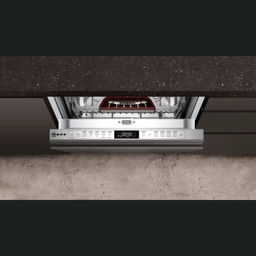 Enëlarëse plotësisht e integruar S897ZM800E Neff, 45 cm, 10 komplete, C