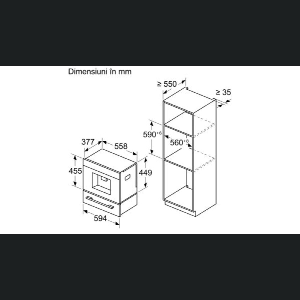 Aparat kafeje automatike e integruar Bosch CTL7181W0, e bardhë