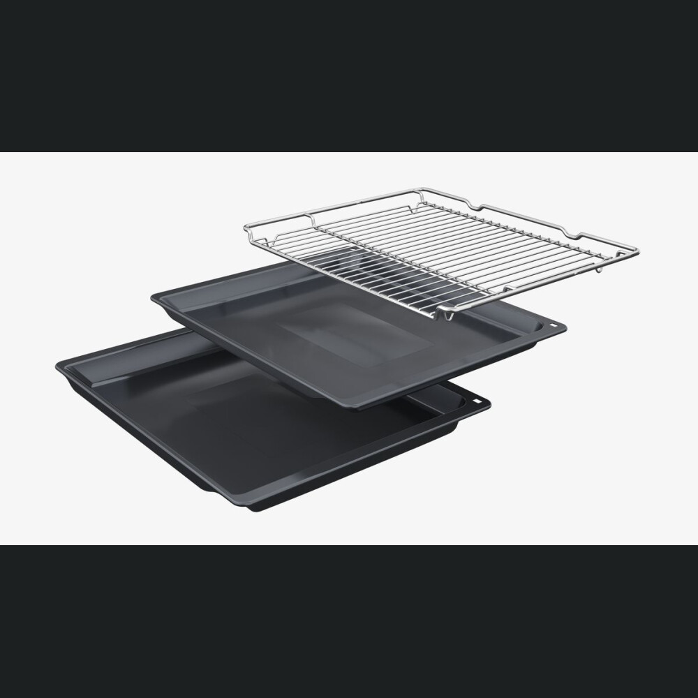 Furrë multifunksionale e integruar Bosch HBG7741B1, vetëpastrim pirolitik + sistem hidrolitik, 71 l, A+