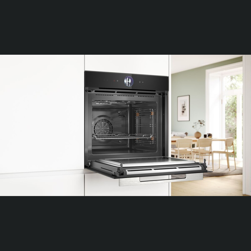 Furrë shumëfunksionale Bosch me opsion mikrovalë të integruar, vetëpastrim pirolitik + sistem hidrolitik, 67 l