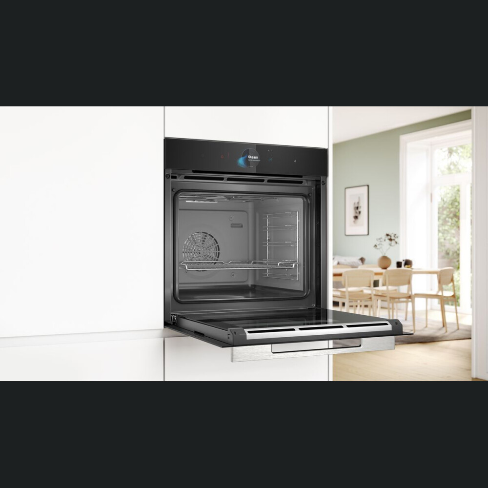 Furrë shumëfunksionale me opsion me avull Bosch HRG7361B1, E zezë, 71 l, A+