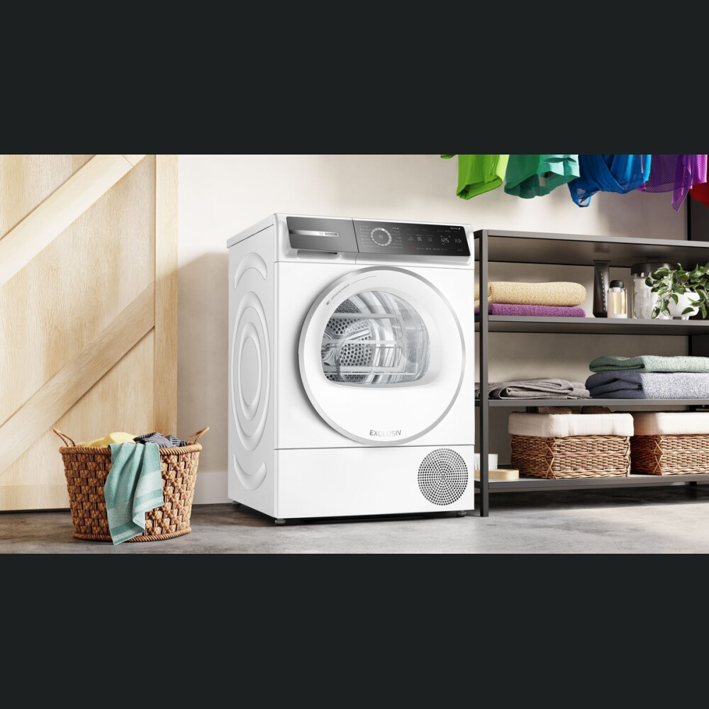 Tharëse Bosch WQB245A7BY, me kondensim dhe pompë nxehtësie 9 kg, A+++