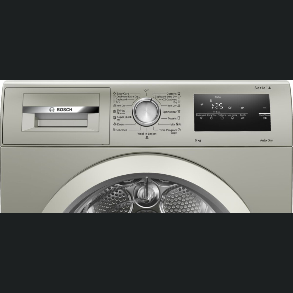 Tharëse Bosch WTH08200BY, pompë kondensimi dhe nxehtësie 8 kg, A++