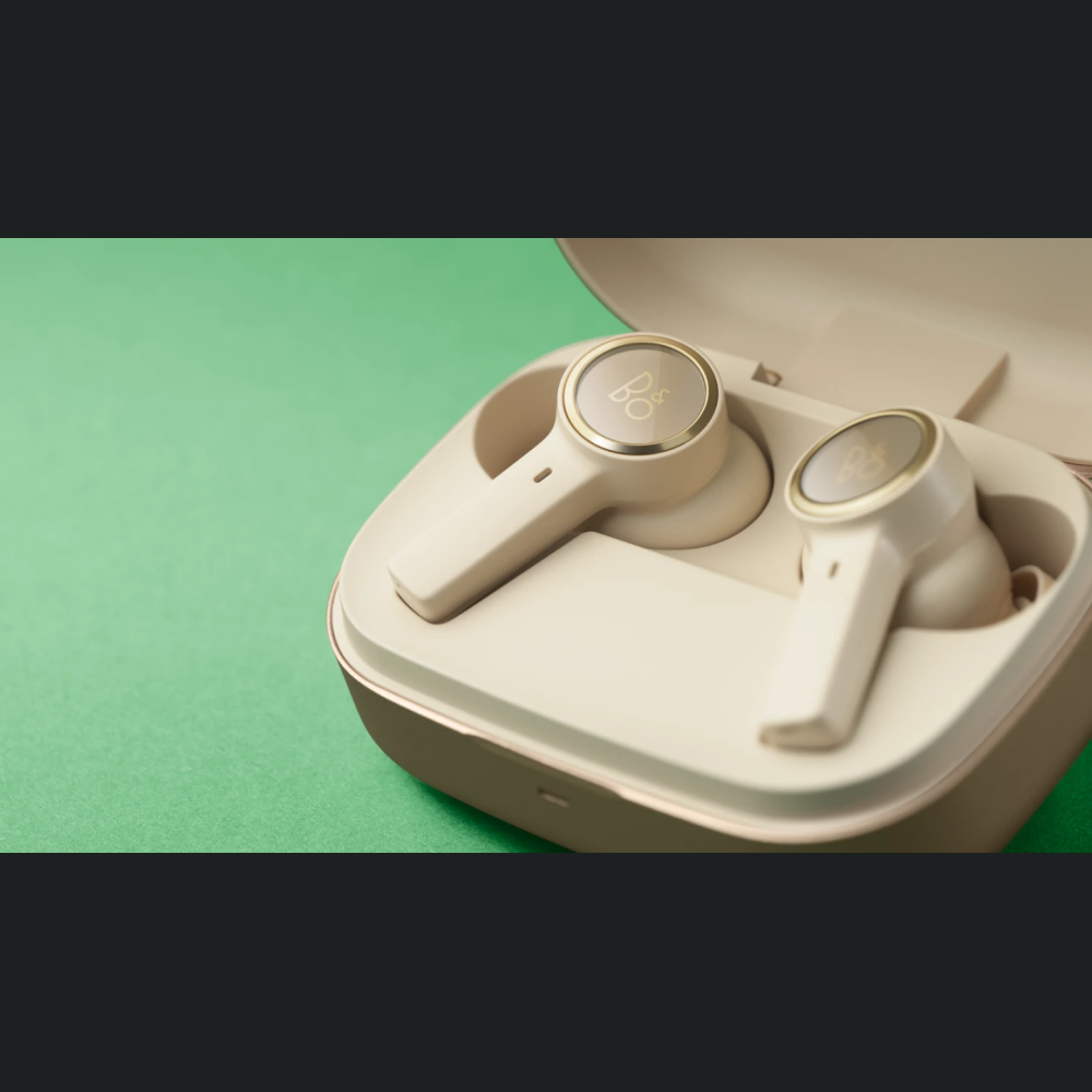 Kufje pa tel Bang & Olufsen Beoplay EX në vesh, anulim adaptiv i zhurmës, antracit i zi