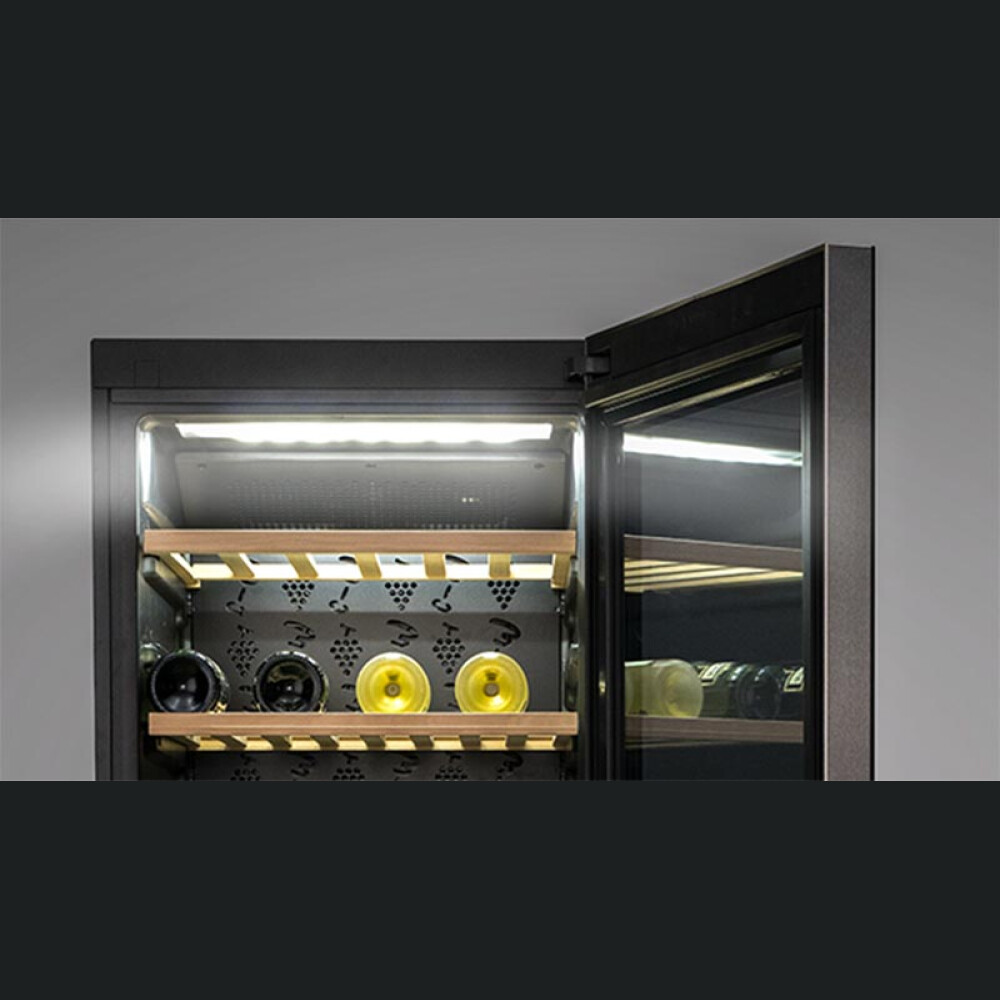 Ftohës i verës Wine Bank 60 Seria 7, i pavarur, 2 zona, 236 shishe, ndriçim LED, Klasa G, L x H x I (mm) 597x714x1900