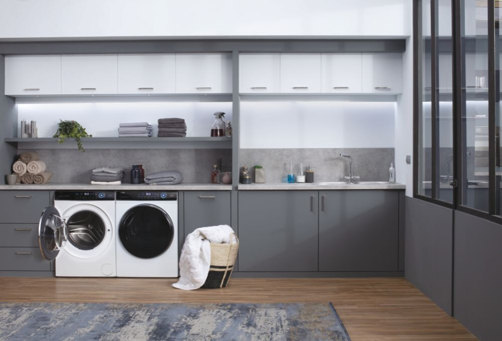 Rrobalarëse Haier HW80-B14979-S, I-Pro Seria 7 e pa inkorporuar, 8 kg, 1400 RPM, Motori me lëvizje direkte, Klasi A, E bardhë, 14 programe, L x H x I (cm) 60x55x85