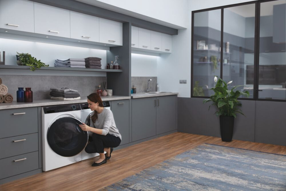 Rrobalarëse Haier HW80-B14979-S, I-Pro Seria 7 e pa inkorporuar, 8 kg, 1400 RPM, Motori me lëvizje direkte, Klasi A, E bardhë, 14 programe, L x H x I (cm) 60x55x85
