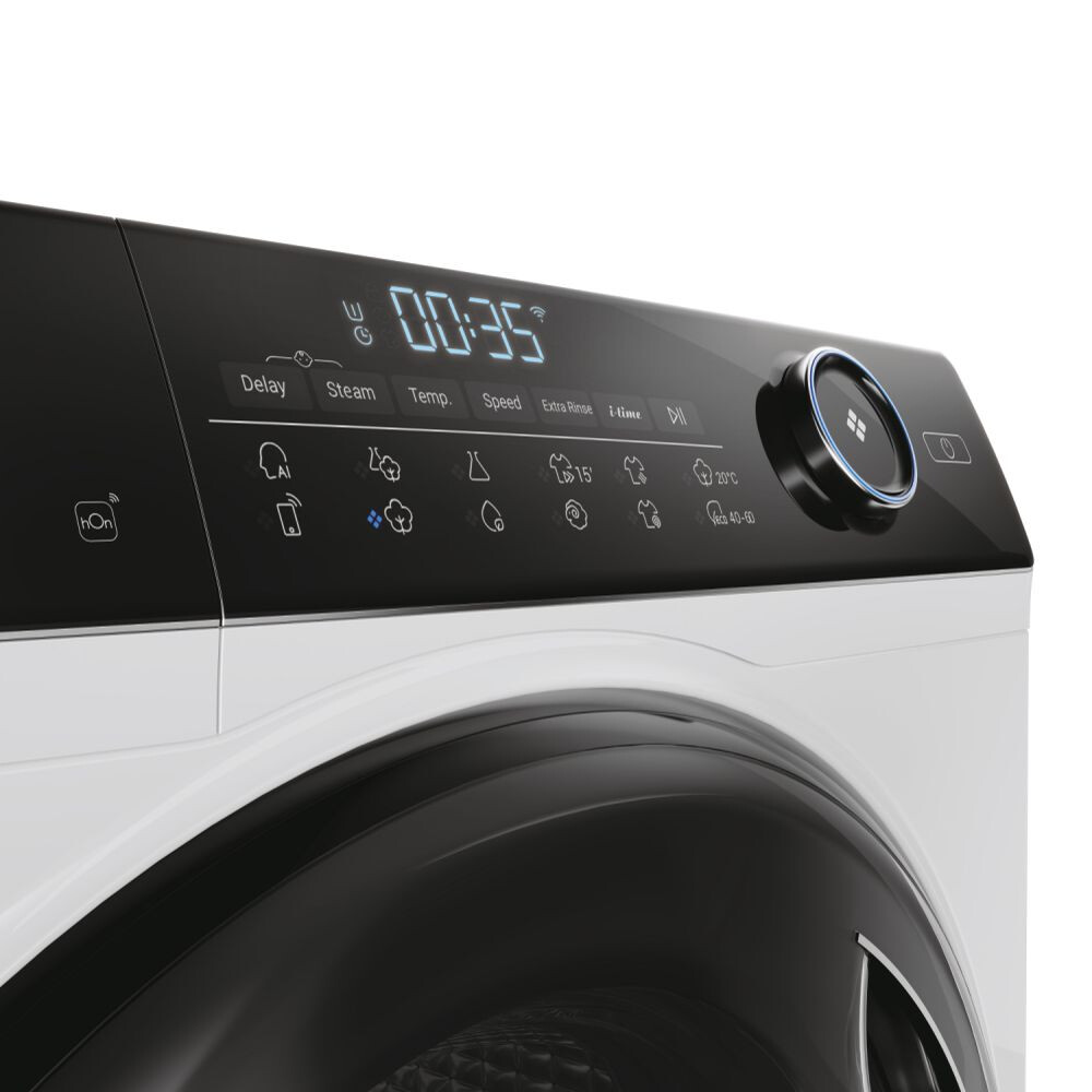 Rrobalarëse Haier HW80-B14959U1-S, Seria I-Pro 5 e pa inkorporuar, 8 kg, 1400 RPM, Motor me lëvizje direkte, Klasi A, E bardhë, L x H x I (cm) 60x57x85
