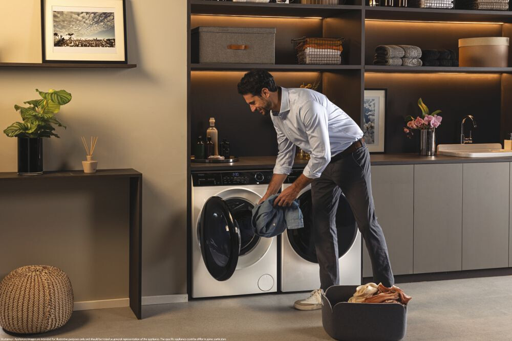 Rrobalarëse Haier HW80-B14959U1-S, Seria I-Pro 5 e pa inkorporuar, 8 kg, 1400 RPM, Motor me lëvizje direkte, Klasi A, E bardhë, L x H x I (cm) 60x57x85