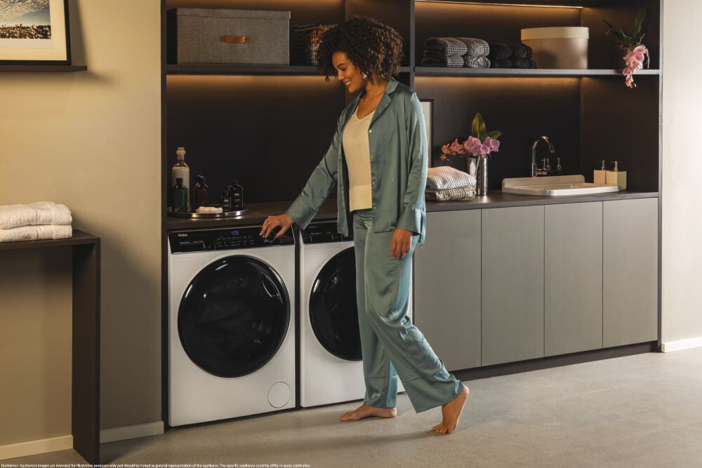 Rrobalarëse Haier HW80-B14959U1-S, Seria I-Pro 5 e pa inkorporuar, 8 kg, 1400 RPM, Motor me lëvizje direkte, Klasi A, E bardhë, L x H x I (cm) 60x57x85