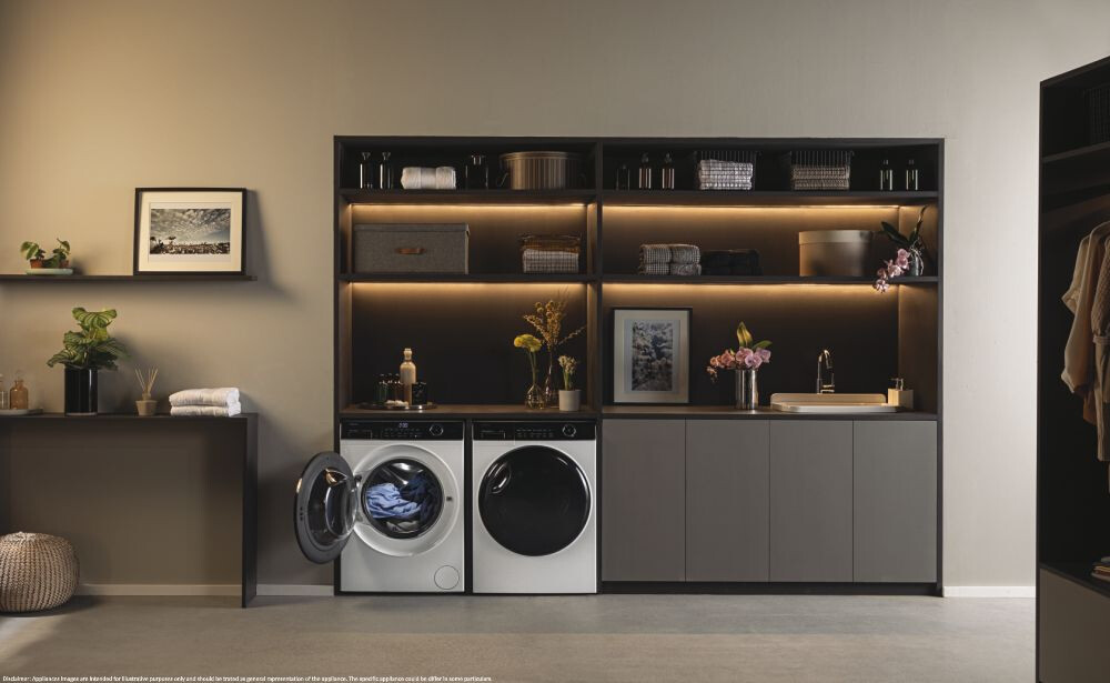 Rrobalarëse Haier HW80-B14959U1-S, Seria I-Pro 5 e pa inkorporuar, 8 kg, 1400 RPM, Motor me lëvizje direkte, Klasi A, E bardhë, L x H x I (cm) 60x57x85