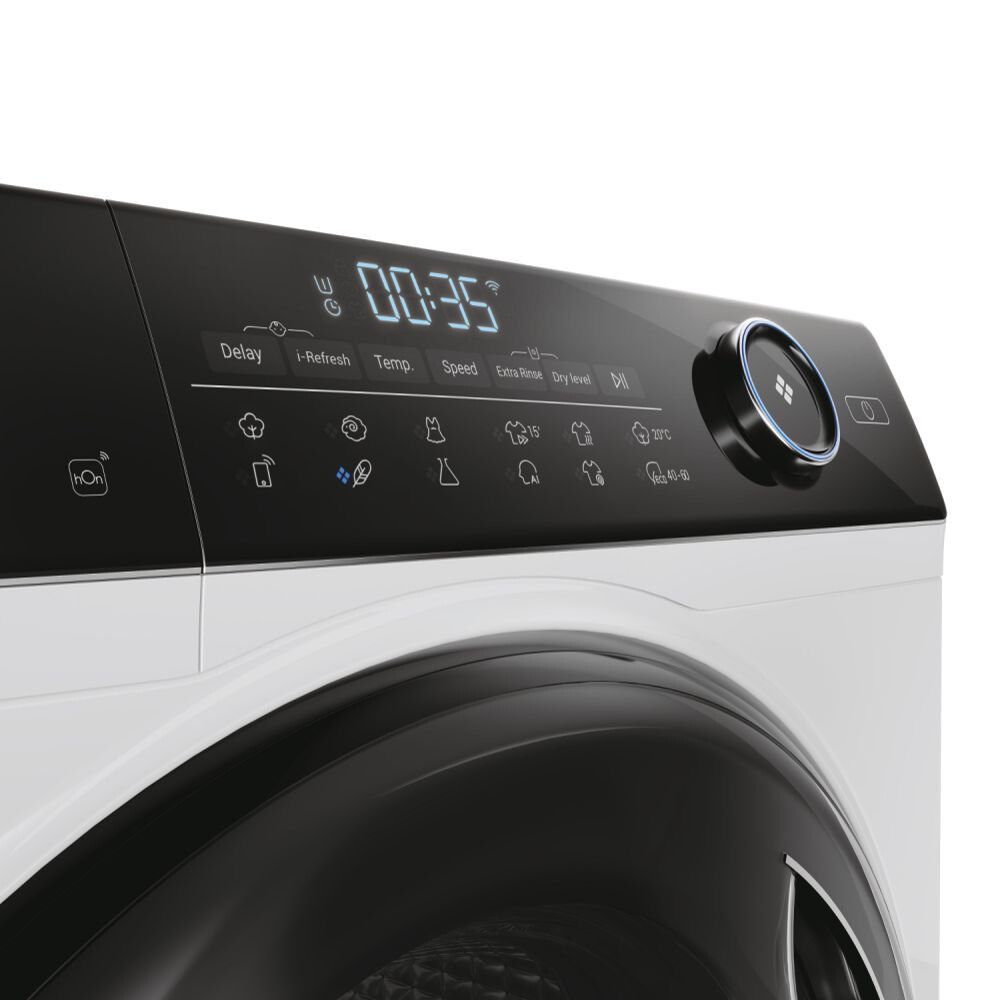 Rrobalarëse Haier HWD90-B14959U1-S, I-Pro Seria 5 e pavarur, 9 / 6 kg, 1400 RPM, Motor me lëvizje direkte, Klasa e ciklit të kombinuar D, e bardhë, L x H x I (cm) 60x62x85
