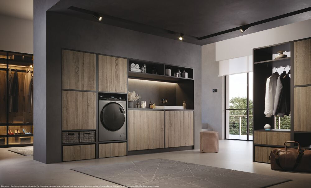 Rrobalarëse Haier HW80-B14959S8U1S, I-Pro Seria 5 e pa inkorporuar, 8 kg, 1400 RPM, Motor me lëvizje direkte, Klasi A, Antracit, L x H x I (cm) 60x57x85
