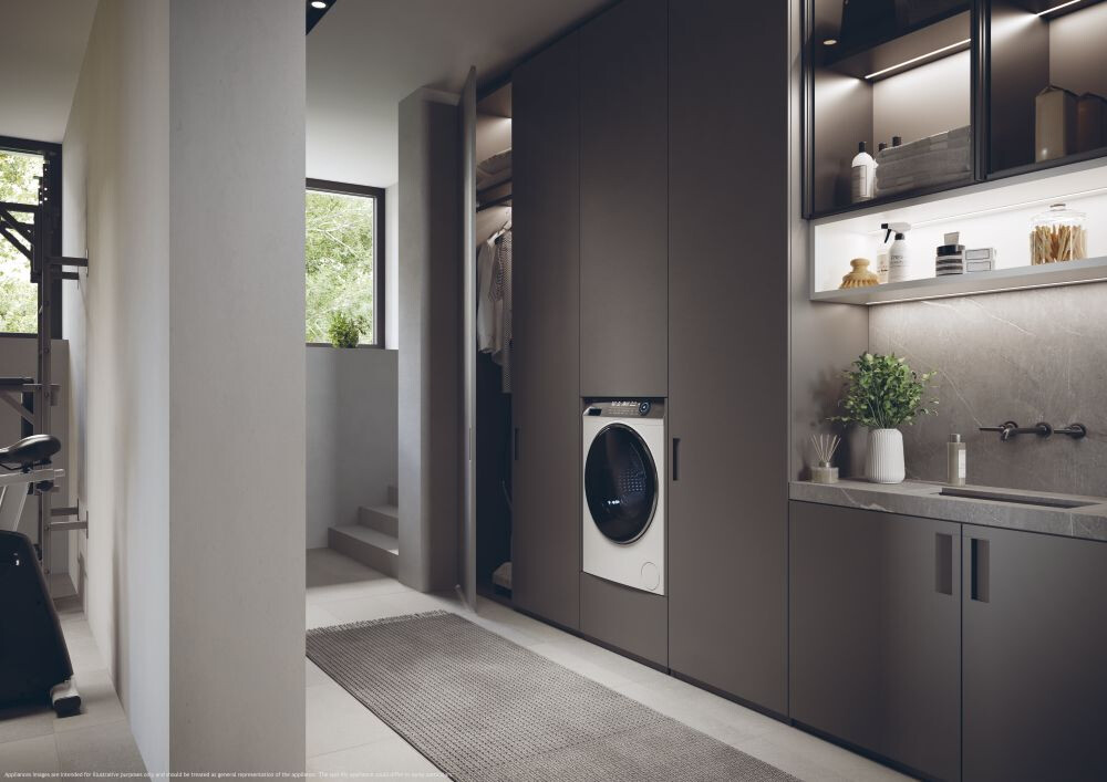 Rrobalarëse Haier HW90G-B14979TU1S, I-Pro Series 7 Plus e pa inkorporuar, 9 kg, 1400 RPM, Motor me lëvizje direkte, Klasa B, E bardhë, 14 programe, L x H x L (cm) 60x52x85