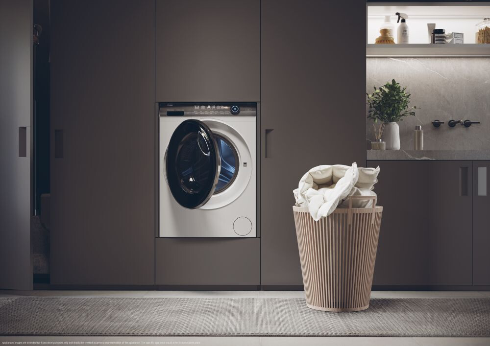 Rrobalarëse Haier HW90G-B14979TU1S, I-Pro Series 7 Plus e pa inkorporuar, 9 kg, 1400 RPM, Motor me lëvizje direkte, Klasa B, E bardhë, 14 programe, L x H x L (cm) 60x52x85