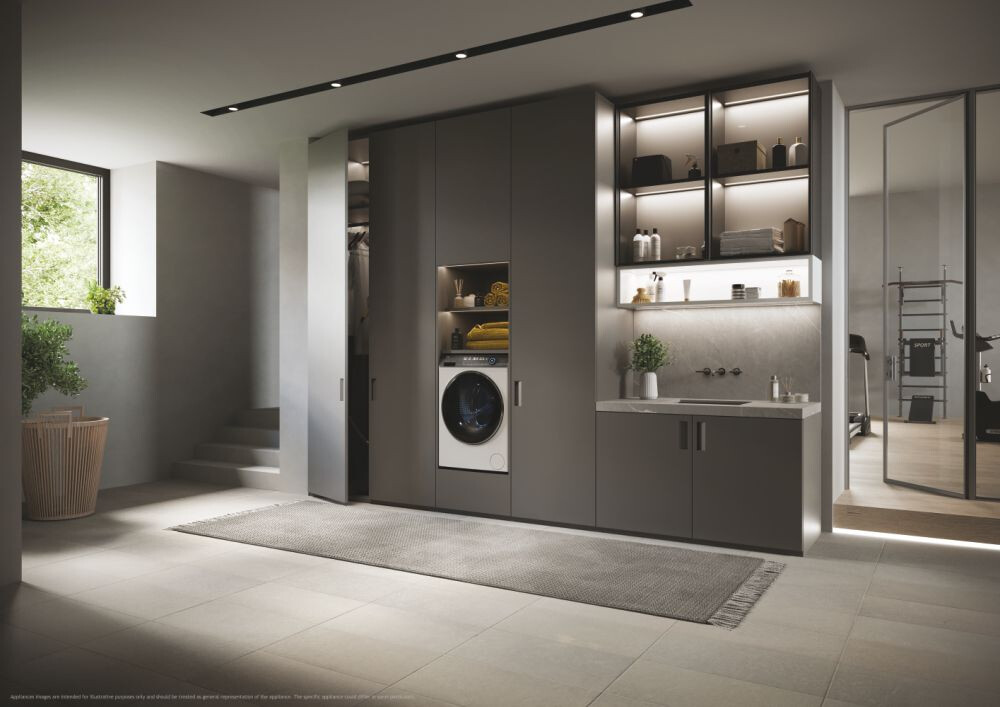 Rrobalarëse Haier HW120G-B14979U1S, I-Pro Series 7 Plus e pa inkorporuar, 12 kg, 1400 RPM, Motor me lëvizje direkte, Klasa A, E bardhë, 14 programe, L x H x L (cm) 60x69x85