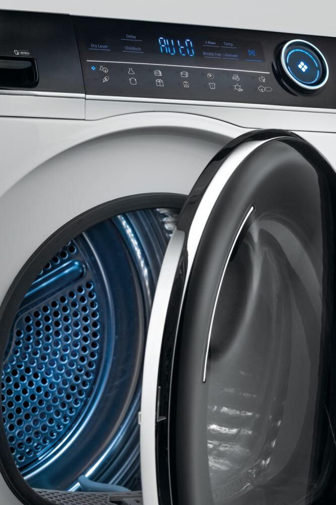 Tharëse rrobash Haier HD100-A2979-S, I-Pro Series 7 Independent, 10 kg, Pompë nxehtësie, Klasi A++, E bardhë
