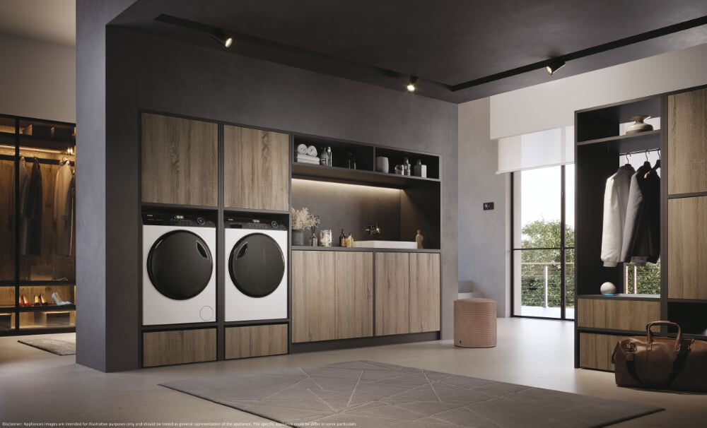 Tharëse rrobash Haier HD80-A3959-S, I-Pro Series 5 Independent, 8 kg, Inverter i pompës së nxehtësisë, Klasi A+++, E bardhë