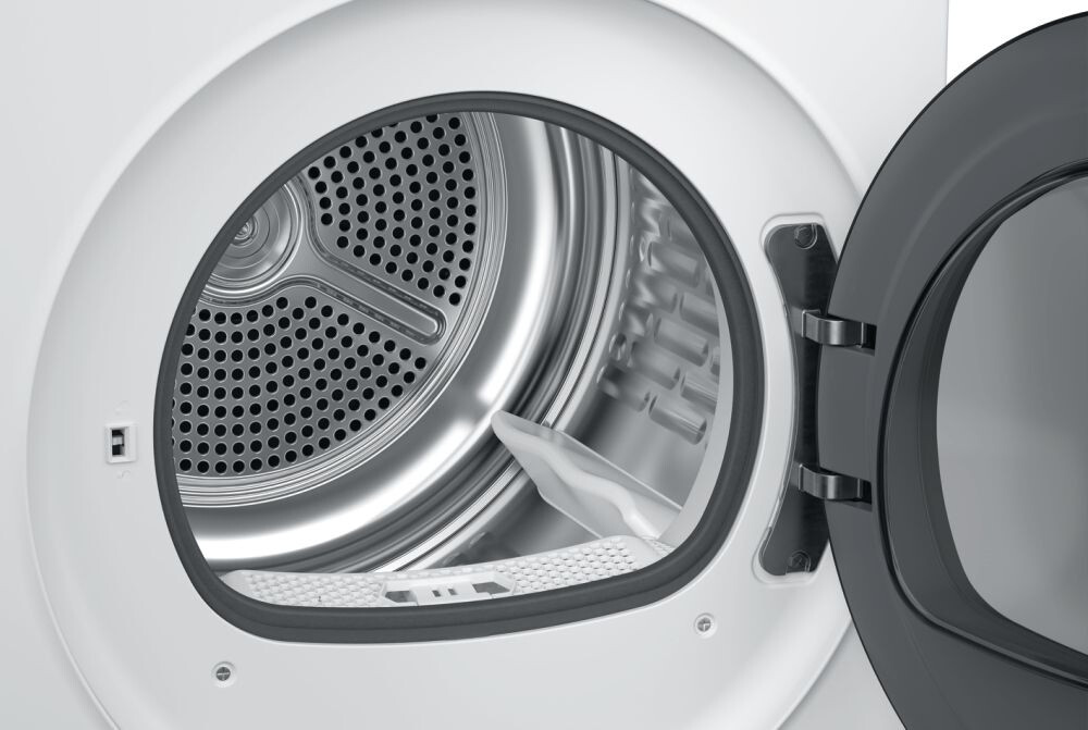 Tharëse rrobash Haier HD80-A2939-S, e pavarur, 8 kg, pompë nxehtësie, klasi A++, e bardhë