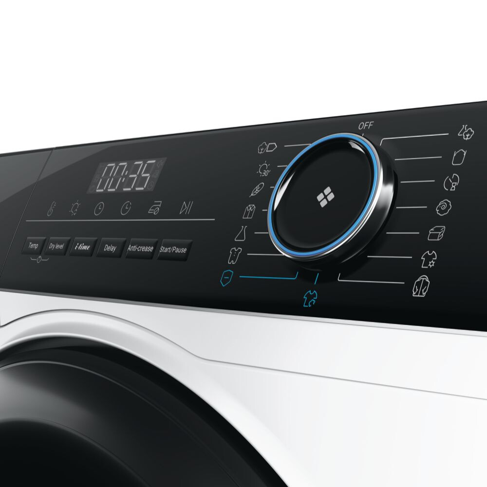 Tharëse rrobash Haier HD80-A2939-S, e pavarur, 8 kg, pompë nxehtësie, klasi A++, e bardhë