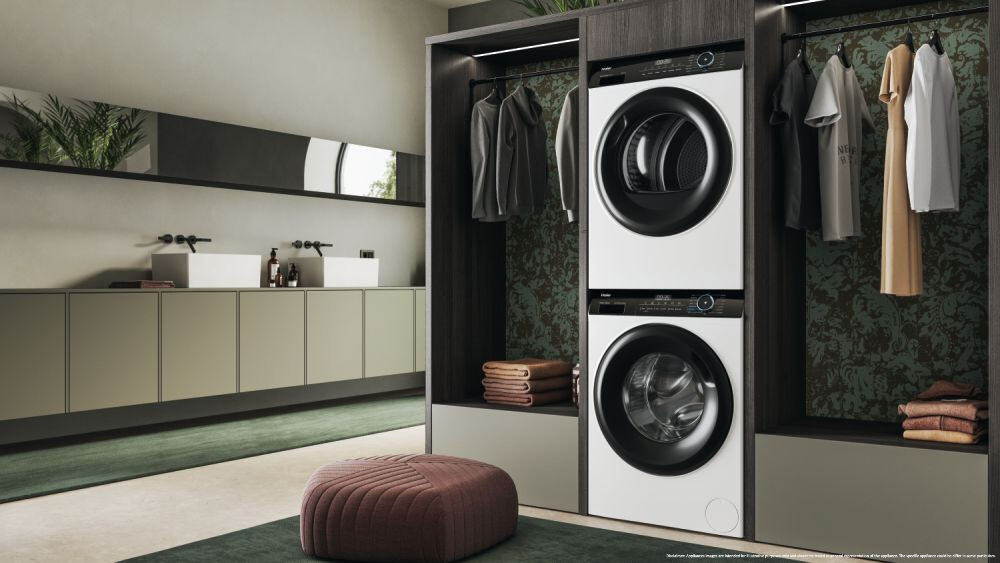 Tharëse rrobash Haier HD80-A2939-S, e pavarur, 8 kg, pompë nxehtësie, klasi A++, e bardhë