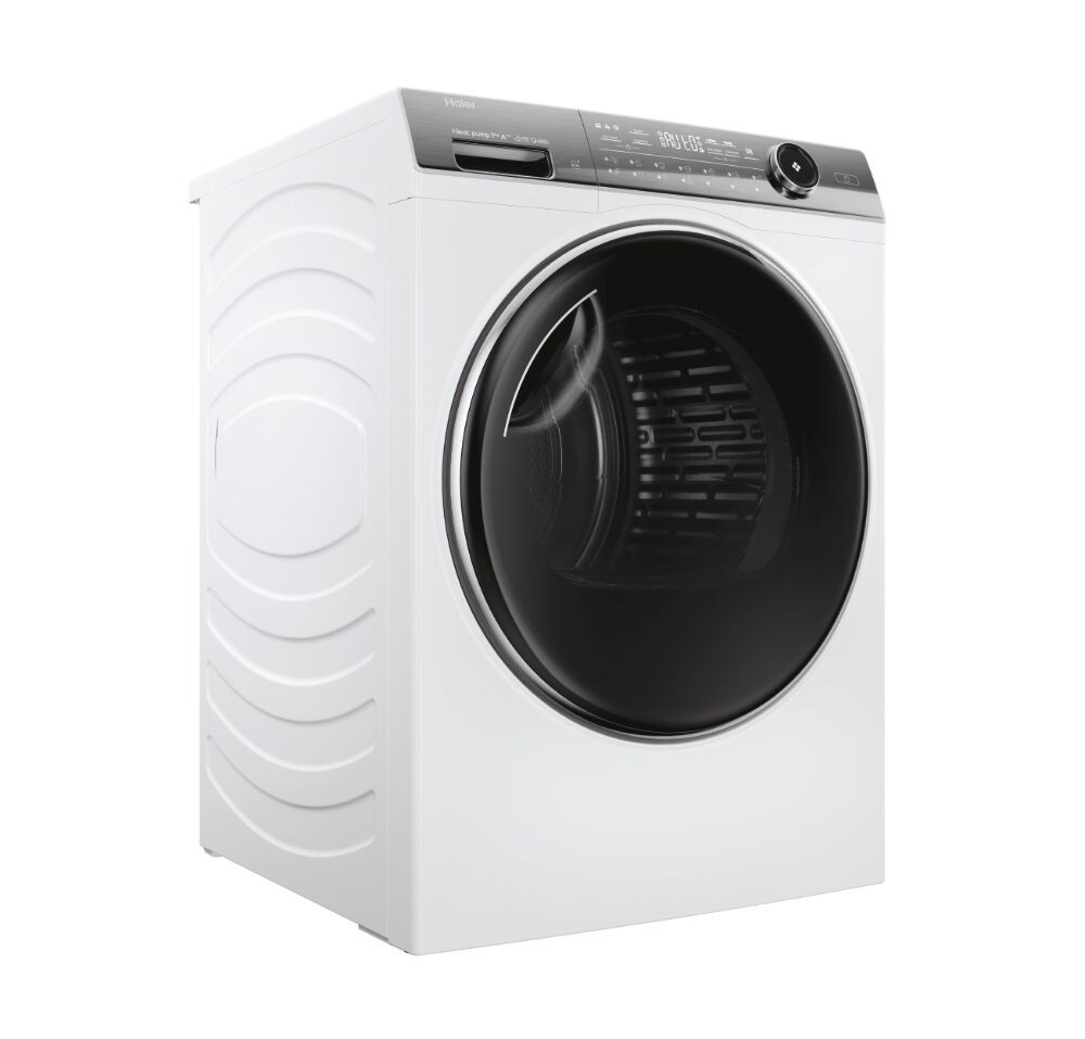 Tharëse rrobash Haier HD90-A3Q979U1-S, Haier I-Pro Series 7 Plus Independent, 9 kg, Inverter i pompës së nxehtësisë, Klasa A+++, E bardhë