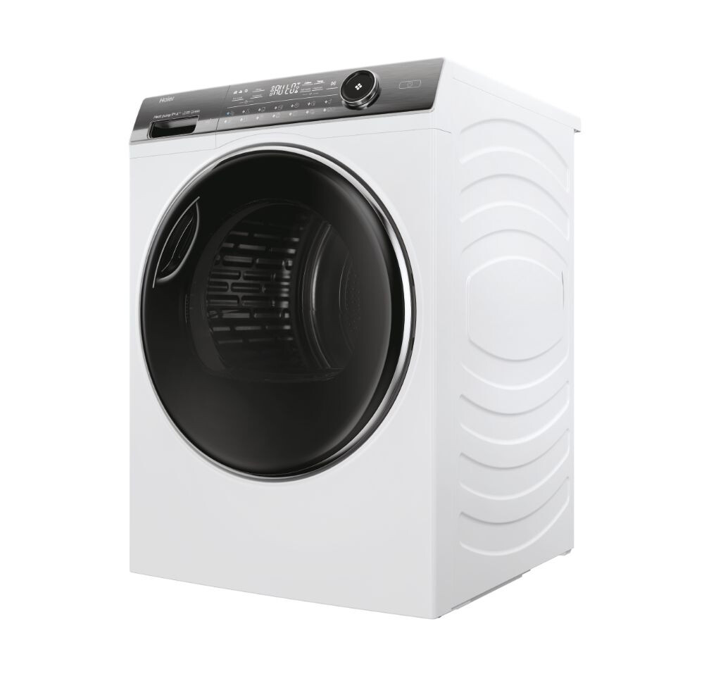 Tharëse rrobash Haier HD90-A3Q979U1-S, Haier I-Pro Series 7 Plus Independent, 9 kg, Inverter i pompës së nxehtësisë, Klasa A+++, E bardhë