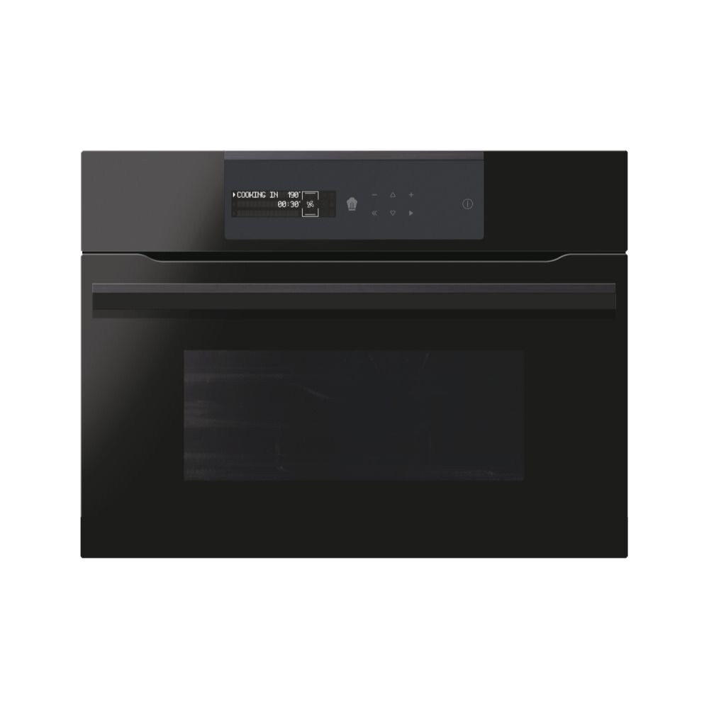 Furrë kompakte e integruar Haier HWO45NM6SXB1, avulli I-Message Compact Series 6 Steam, 34 litra, Klasa A++, E zezë