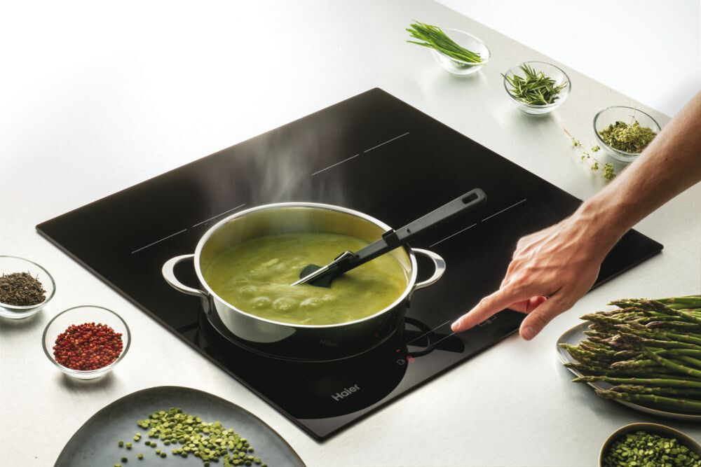 Pllakë me induksion HAIPSJ64MC Haier, 4 zona, E zezë, Chef @Home Seria 2