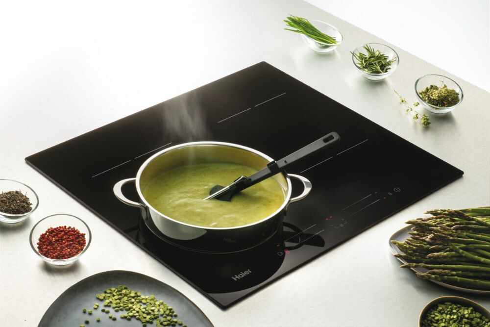 Pllakë me induksion HAIPSJ64MC Haier, 4 zona, E zezë, Chef @Home Seria 2