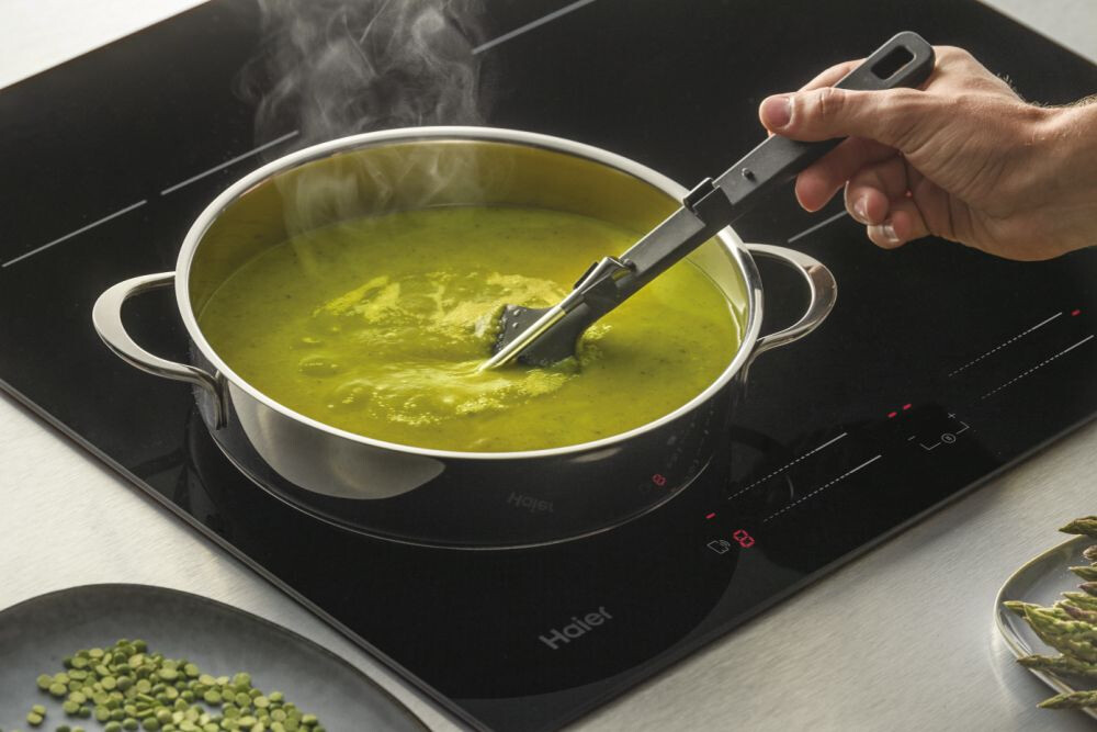 Pllakë me induksion HAIPSJ64MC Haier, 4 zona, E zezë, Chef @Home Seria 2