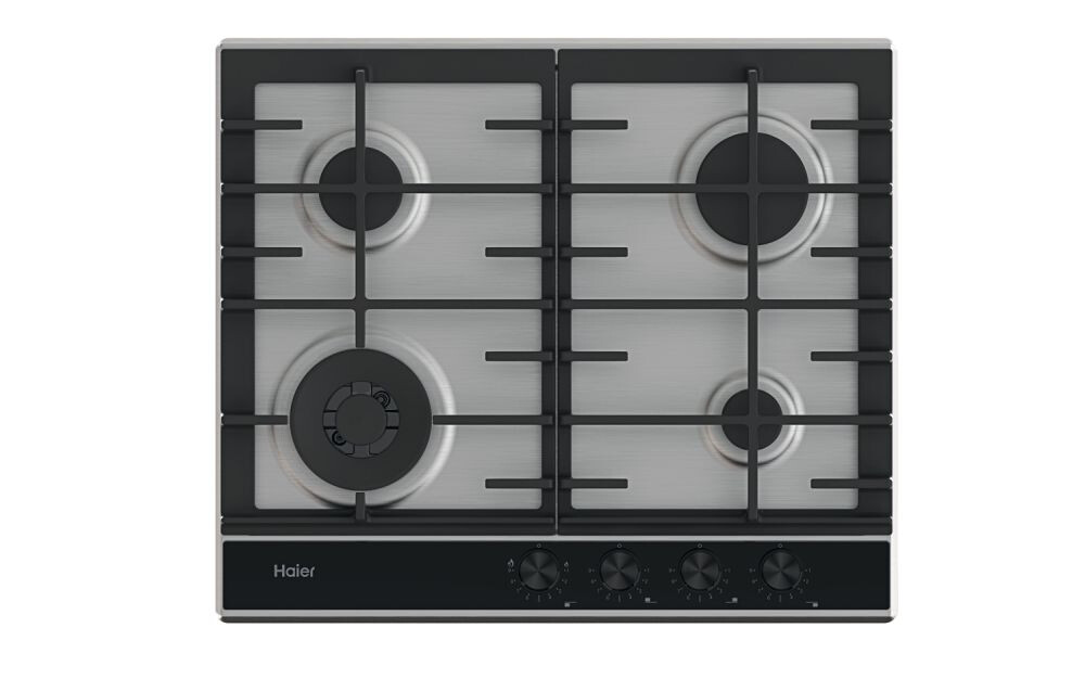 Furrë me gaz Haier HAHG6BF4XH, 4 zona, Seria 4, Inox, Materiali i Furrëtit: Pllaka Inox, 60 cm