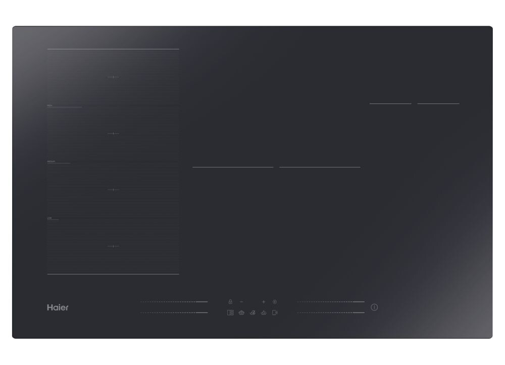 Pllakë me induksion Haier HAMTSJ86MC/1, I-Move Seria 6, 6 zona, E zezë, 80 cm