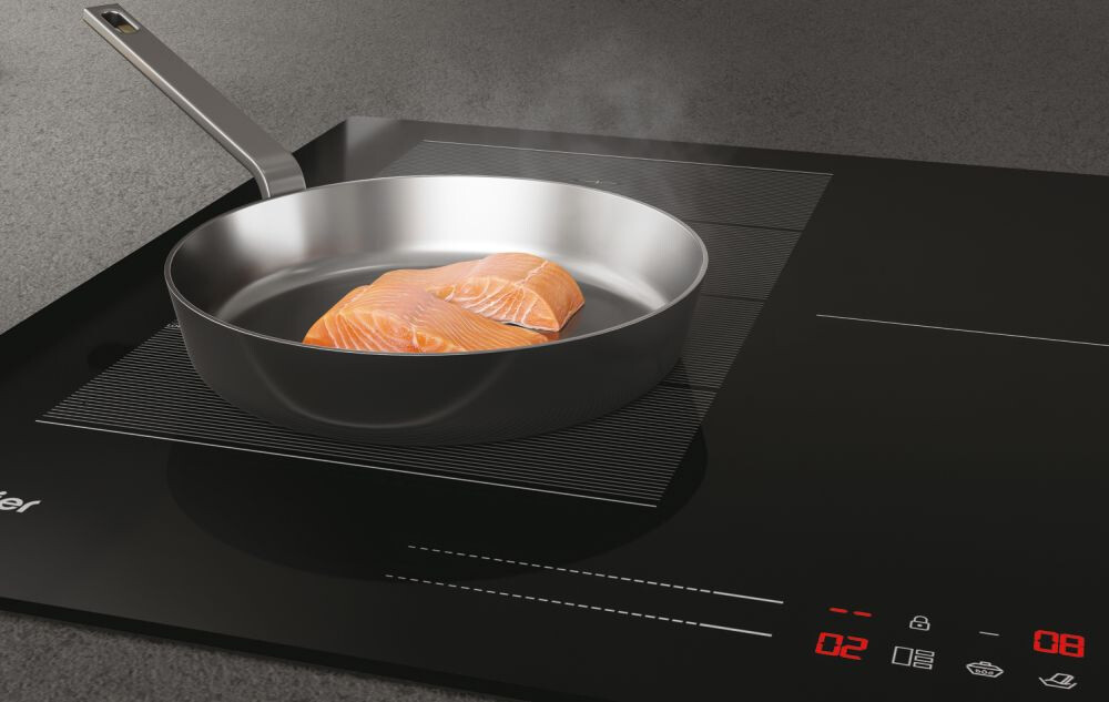 Pllakë me induksion Haier HAMTSJ86MC/1, I-Move Seria 6, 6 zona, E zezë, 80 cm