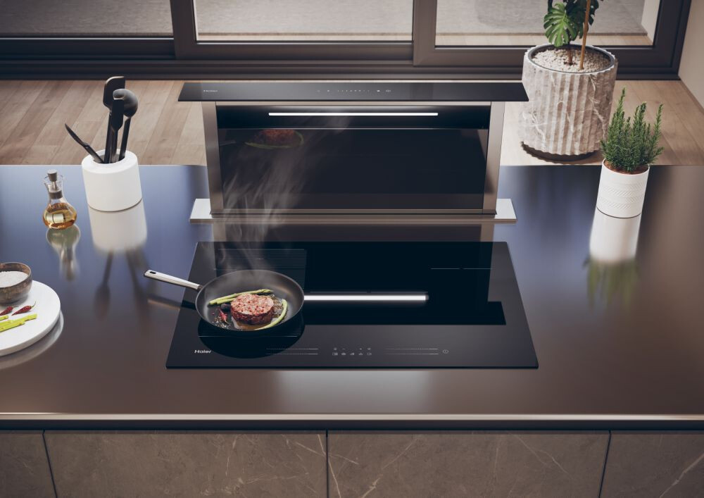 Pllakë me induksion Haier HAMTSJ86MC/1, I-Move Seria 6, 6 zona, E zezë, 80 cm