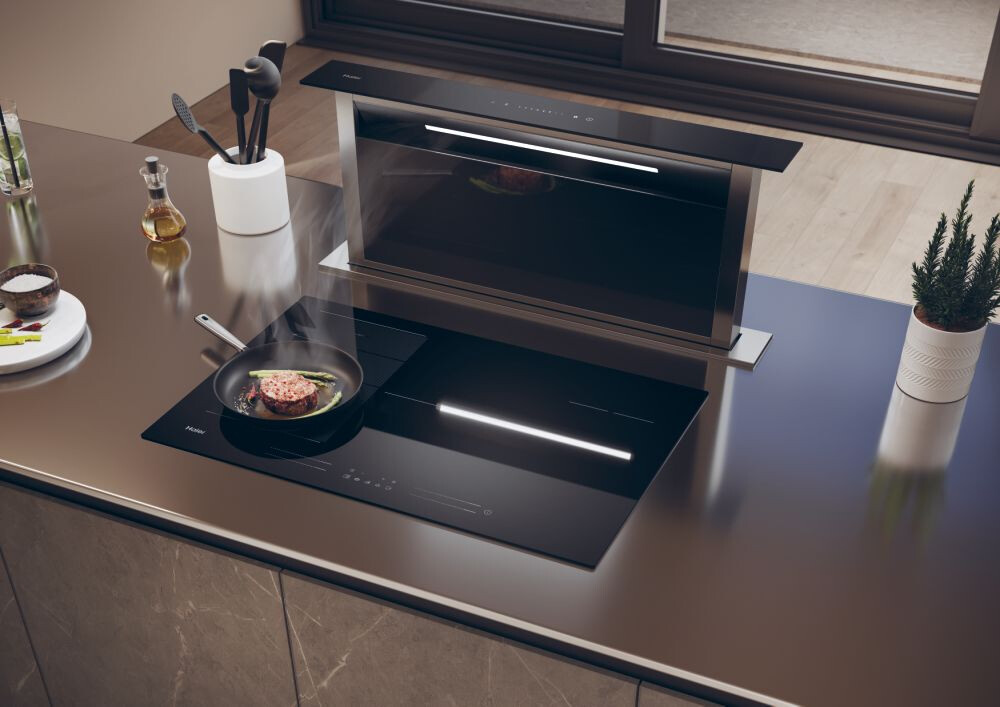 Pllakë me induksion Haier HAMTSJ86MC/1, I-Move Seria 6, 6 zona, E zezë, 80 cm