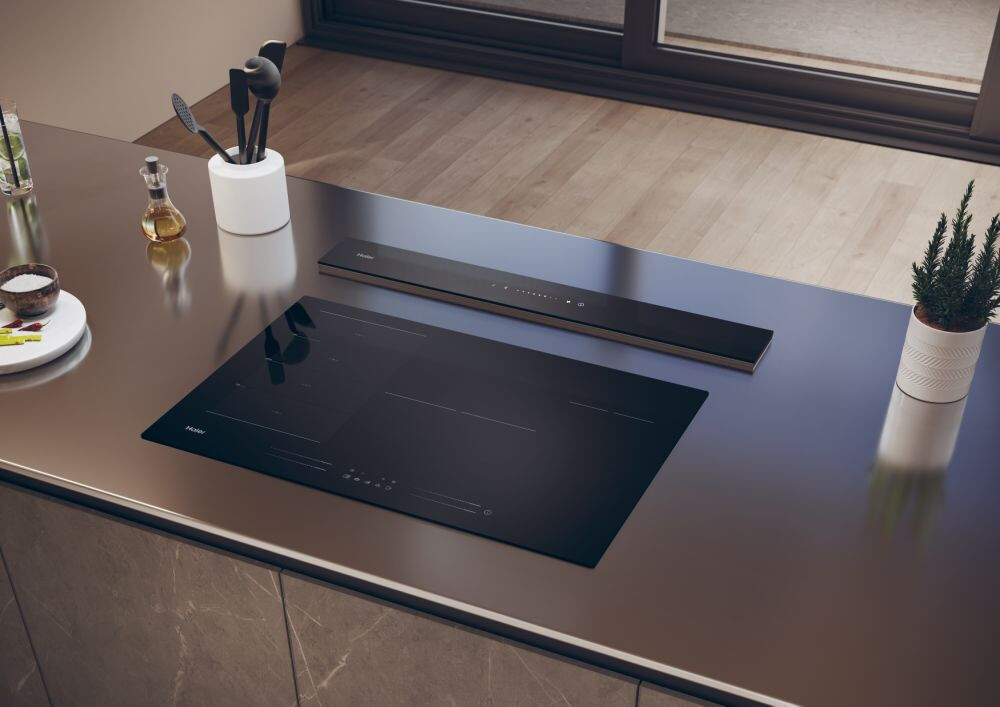 Pllakë me induksion Haier HAMTSJ86MC/1, I-Move Seria 6, 6 zona, E zezë, 80 cm