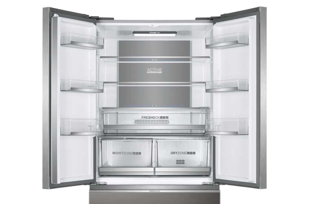 Frigorifer me shumë dyer Haier HB18FGSAAA FD 83 Seria 7, 4 dyer, Pa ngricë, ndriçim LED, Klasa E, Titanium argjend, L x H x I (mm) 830x669x1900