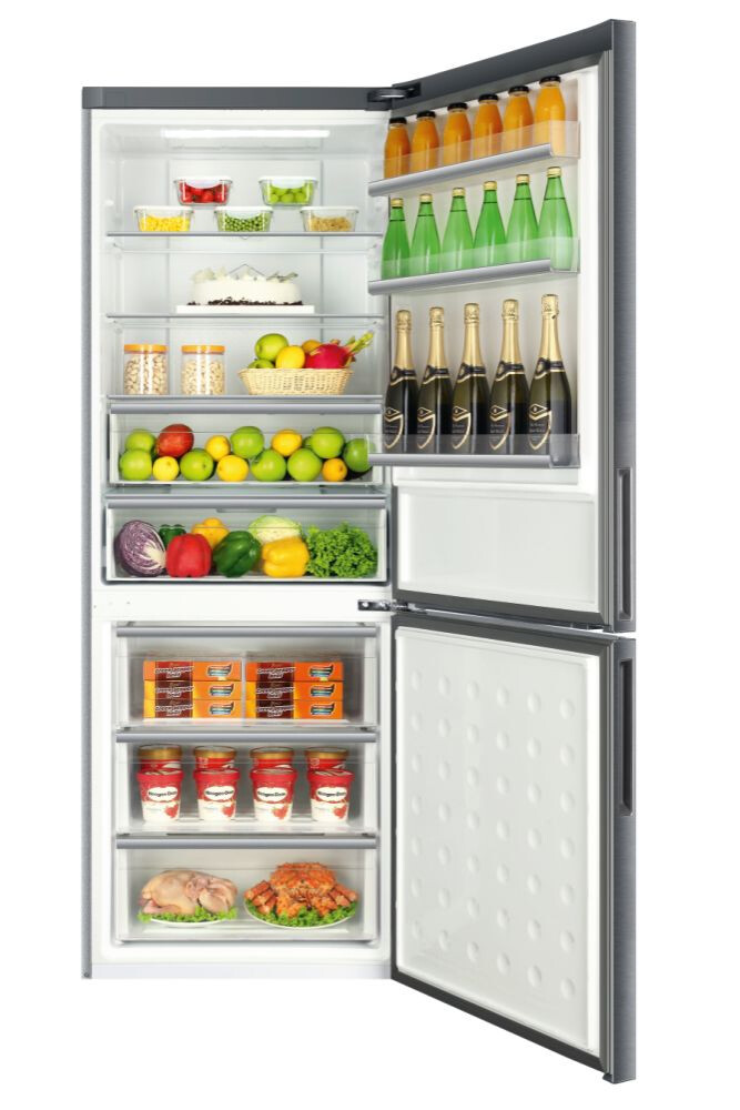 Frigorifer Haier C3FE844CGJ, 2D 70 Seria 5 I pavarur, 2 dyer, Pa ngrica, Ndriçim LED, Klasi D, Argjend, L x H x I (mm) 700x676x1905