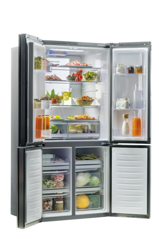 Ftohes me shumë dyer 90 Haier HTF-710DP7 Seria 7 i pavarur, 4 dyer, pa ngricë, ndriçim LED, klasi F,  inox INOX, L x H x I (mm) 908x750x1900